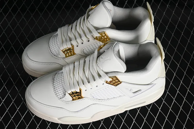 All categories Air Jordan Jordan series basketball shoes Air Jordan 4 Air Jordan 4 Retro "Metallic Gold" AJ4 Joe 4 meters white gold AQ9129-170